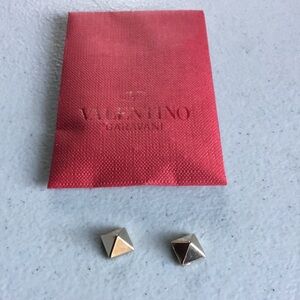 VALENTINO SET OF TWO SILVER STUDS NO OTHER TOOLS ORIGINAL ENVELOPE